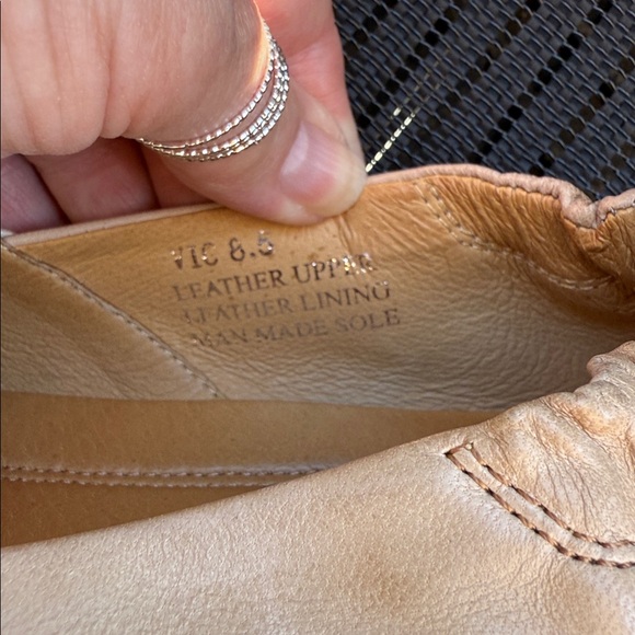 Chocolate Blu Cam Tan Leather Ballet Flats - Picture 3 of 10